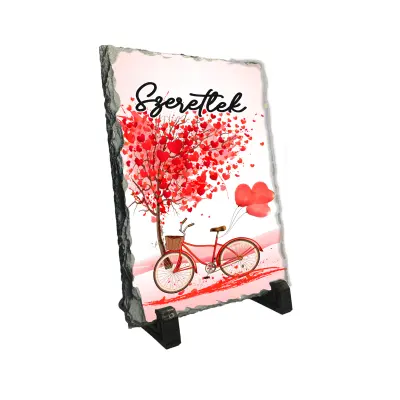 Szeretlek, piatra ardezie personalizata, cu mesaj model pa028